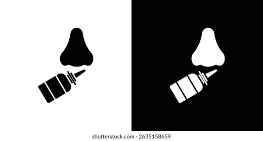 Nasal spray icon concept, vector illustration