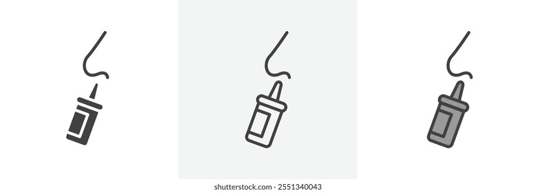 Nasal spray icon pack. Vector illustration. EPS10