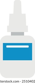 Nasenspray-Symbol. Kunststoffbehälter mit medizinischer Droge