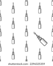 Icono De Pulverización Nasal Patrón Sin Marea, Pulverizador Líquido De Limpieza De Nariz, Congestión Nasal Rinitis Alérgica Curación De Medicación Local Vector De Pulverización Ilustración