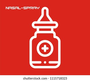 NASAL SPRAY ICON VECTOR 