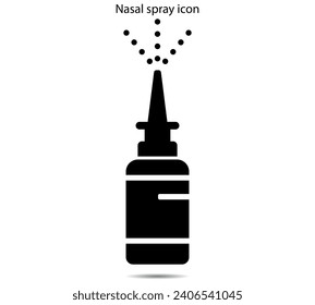 Nasenspray, Vektorgrafik auf dem Hintergrund