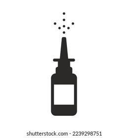 Nasal spray icon. Vector icon isolated on white background.