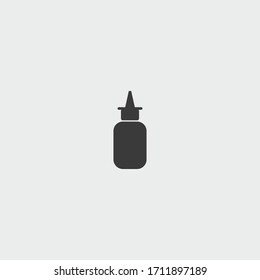 Nasenspray Symbol. Nasenspray-Vektorillustration auf grauem Hintergrund