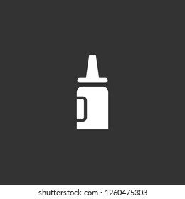 nasal spray icon vector. nasal spray sign on black background. nasal spray icon for web and app