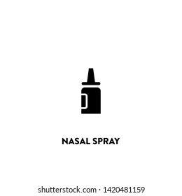 nasal spray icon vector. nasal spray sign on white background. nasal spray icon for web and app