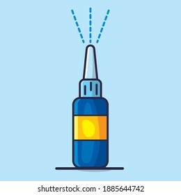 nasal spray isolated vector illustration in flat style