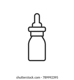 nasal spray. linear icon. Line with Editable stroke