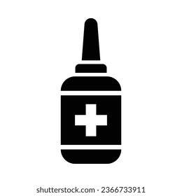 Nasal Spray Vector Glyph Icon For Personal And Commercial Use.
