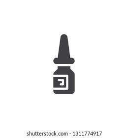 Nasal spray vector icon. filled flat sign for mobile concept and web design. Medical Droplet simple glyph icon. Symbol, logo illustration. Pixel perfect vector graphics