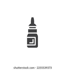 Nasal spray vector icon. filled flat sign for mobile concept and web design. Medical spray bottle glyph icon. Symbol, logo illustration. Vector graphics
