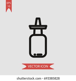 Nasal spray vector icon, illustration symbol