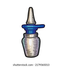 nasal spray vector illustration on white background