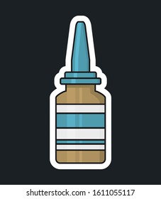 A nasal spray vector image.