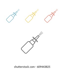 Nasal Sprays. Vector icon for web graphic.