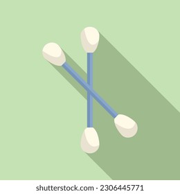 Vector plano del icono de la toallita nasal. Laboratorio de Corona. Comprobar la nariz