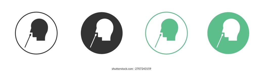 Nasal-Abstrich-Symbol Vektor einfache flache grafische Illustration.