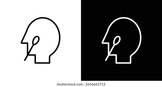 Nasal swab icon for website, vector design template elegant style