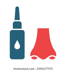 Nasal Vector Glyph Two Color Icons For Personal And Commercial Use.
