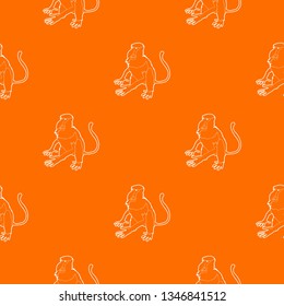 Nasalis monkey pattern vector orange for any web design best