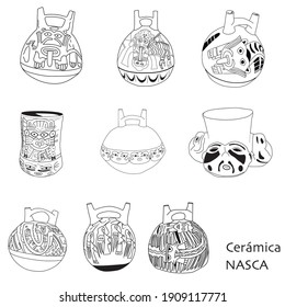 Nasca ceramics, Nasca graphic art. Huacos with animal figures, Nasca agriculture.