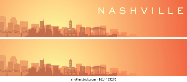 Nashville Beautiful Skyline Scenery Banner