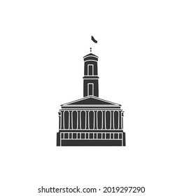 Nashville Capitol Icon Silhouette Illustration. Building Vector Graphic Pictogram Symbol Clip Art. Doodle Sketch Black Sign.