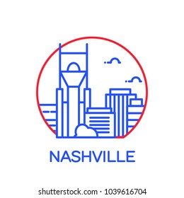 Nashville City icon. Vector illustration