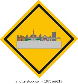 Nashville city skyline in United States