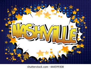 Nashville - Comic book style word