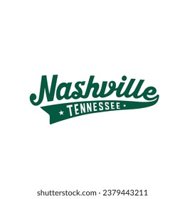 Nashville lettering design. Nashville, Tennessee typography design. Vector and illustration.