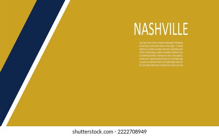 Nashville Predators ice hockey team uniform colors. Template for presentation or infographics.