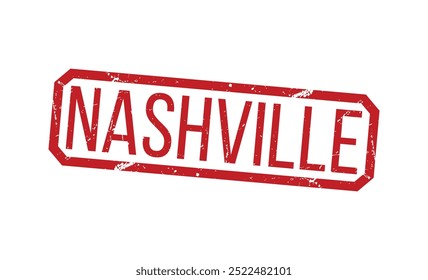 Nashville Red rubber stamp on white background. Nashville stamp sign. Nashville stamp.