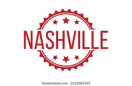 Nashville rubber stamp on white background. Nashville Stamp.