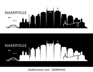 Nashville skyline - Tennessee - vector illustration