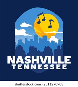 Nashville Tennessee con fondo azul