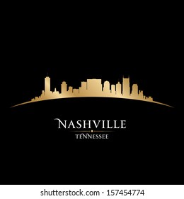 Nashville Tennessee City Skyline Silhouette. Vector Illustration