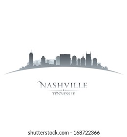 Nashville Tennessee city skyline silhouette. Vector illustration