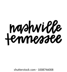 Nashville Tennessee Hand Lettering Stock Vector (Royalty Free ...