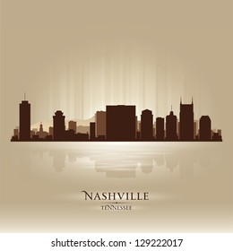 Nashville Tennessee Skyline City Silhouette