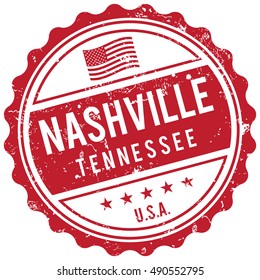 Nashville Tennessee Stamp Stock Vector (Royalty Free) 490552795 ...