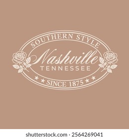 Nashville Tennessee Stamp Logo Vector Graphic