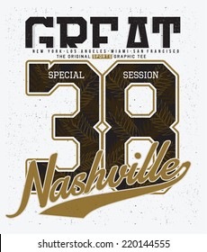 Nashville t-shirt graphic