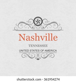 Nashville,Tennessee.Vintage frame.