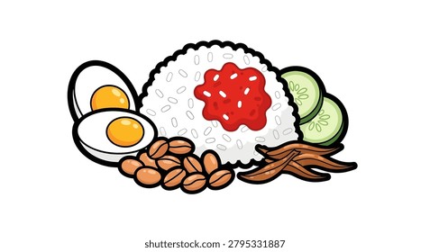 Nasi Goreng with egg and vegetables