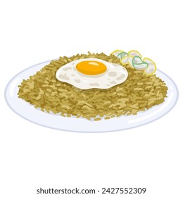 Nasi Goreng Illustration Vector Art Flat Design