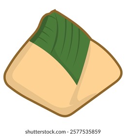 Nasi lemak bungkus, nasi bungkus vector illustration, nasbung flat icon design vector art isolated, gambar nasi bungkus kartun