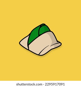 Nasi lemak vector illustration. Cute nasi lemak doodle. Nasi lemak doodle. Nasi lemak colourful icon. Malay food.