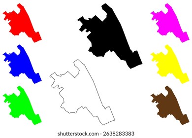 Nasim Shahr city (Islamic Republic of Iran, Persia, IRI, Tehran province) map vector illustration, scribble sketch Nasimshahr map