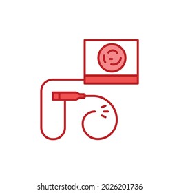 Nasogastric Tube Color Line Icon. Digestive System Medical Device. Sign For Web Page, Mobile App, Button, Logo. Vector Isolated Element. Editable Stroke.